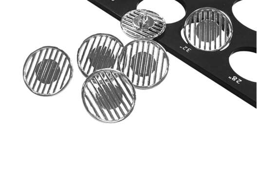 Пуговица металлическая на ножке C-MP37, серебро, 20 мм