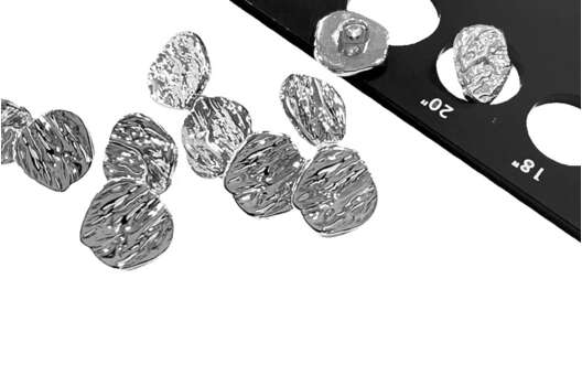 Пуговица металлическая на ножке ME708, никель, 12.5 мм