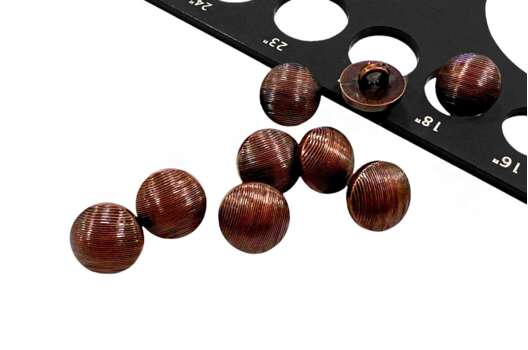 Пуговица пластиковая на ножке LA1332, медь, 11.5 мм