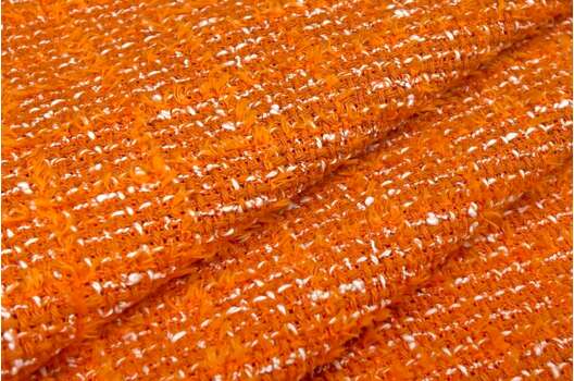 Костюмный Твид Шанель, оранжевый (184018/50), Италия