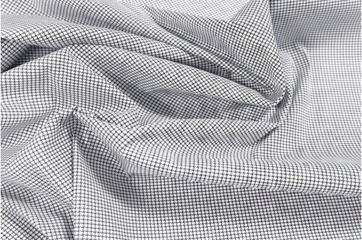 Рубашечный хлопок стрейч, Мелкая пепита 2х2 мм темно-синяя (130911/7), Италия