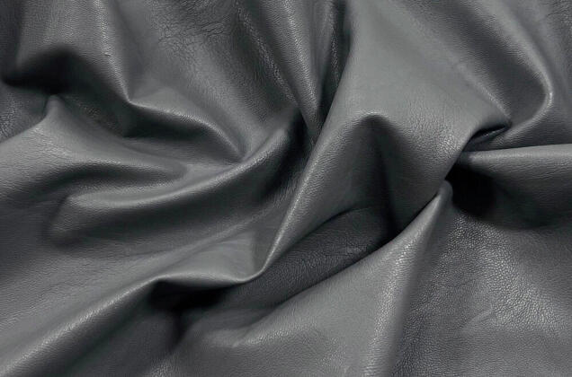 Искусственная кожа на хлопке, серая (184043/1), Италия 1