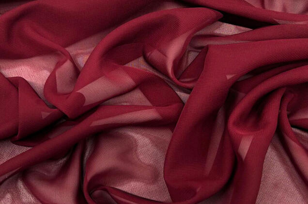 Шифон, цвет марсала 2