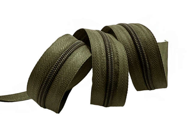 Молния спиральная MaxZipper, рулонная, тип 5, темный хаки (F328)