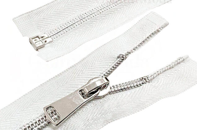 Молния спиральная MaxZipper, 50 см, тип 5, молоко с серебром, разъемная
