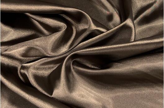 Атлас стрейч, серо-коричневый