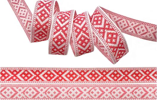 Лента жаккардовая Славянский орнамент, Оберег рис.9322