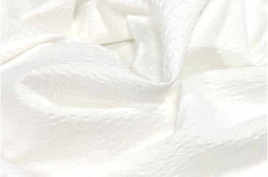 Рубашечный хлопок жатый (сирсакер) молочный (187327), Италия