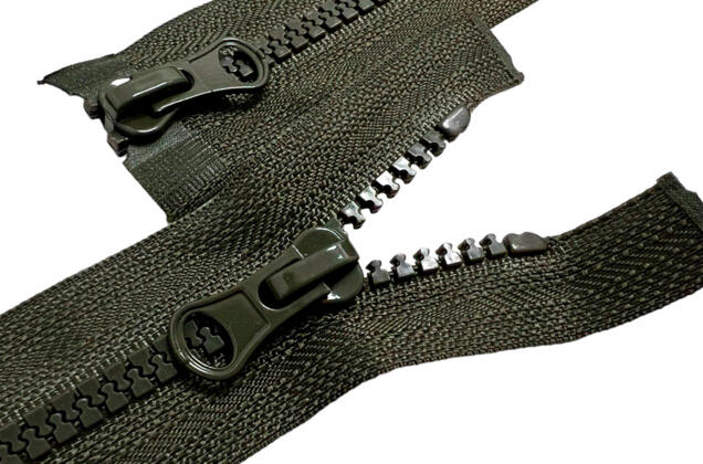 Молния трактор MaxZipper пластиковая, 80 см, тип 5, хаки (F328), 2 замка, разъемная