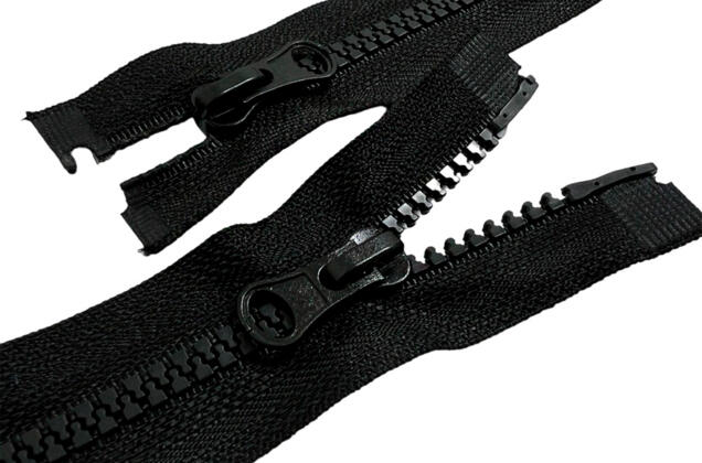 Молния трактор MaxZipper пластиковая, 80 см, тип 5, черная (F322), 2 замка, разъемная