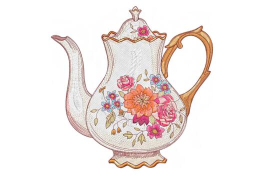 Машинная вышивка, Чайник