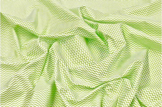 Рубашечный хлопок, Зигзаг мелкий салатовый, Польша