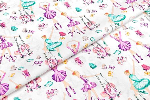 Польский хлопок, Балерины и единороги, 160 см