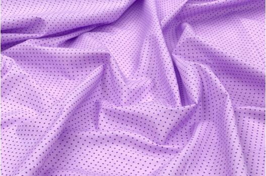 Рубашечный хлопок, Сиреневый горох мелкий, Польша