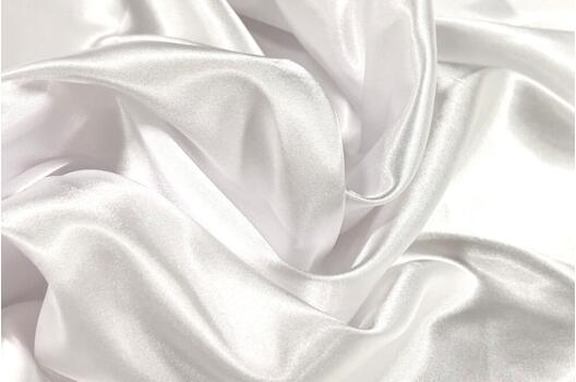 Атлас стрейч плотный, белый