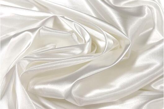 Атлас стрейч плотный, молочный