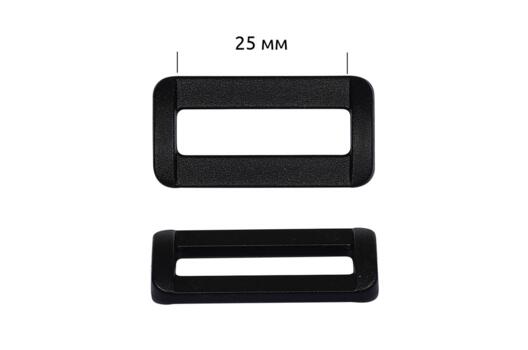 Шлевка пластиковая, черная, 25 мм