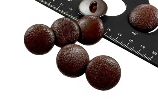 Пуговица пластиковая на ножке, NE221, темно-коричневая, 25 мм