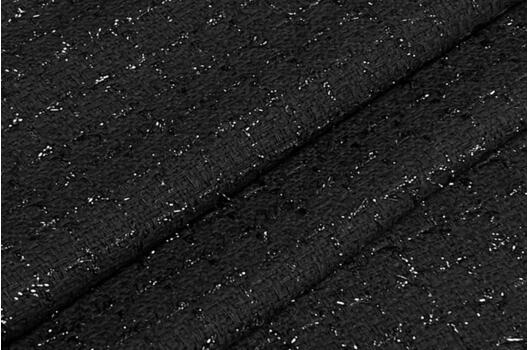 Костюмный Твид в стиле Шанель, черный, Турция