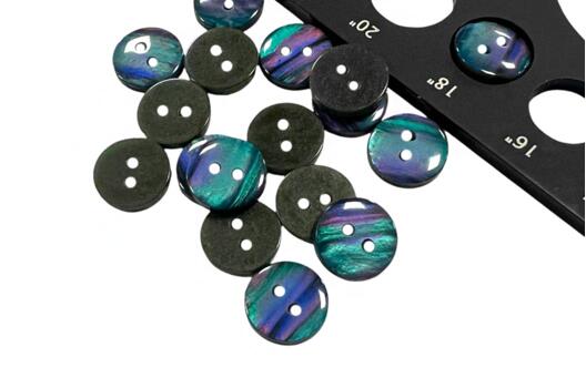 Пуговица пластик 44200, 2 прокола, хамелеон, 11 мм, Турция