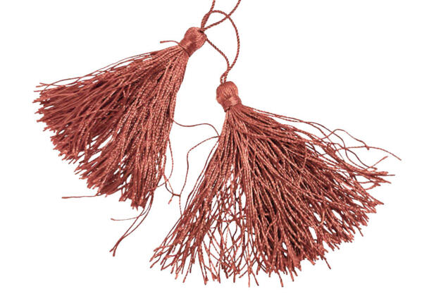 Кисть декоративная, коралл, 1 шт.