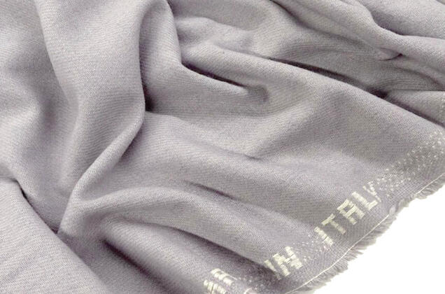 Костюмная шерсть с полиэфиром (115894), серо-сиреневая, Италия