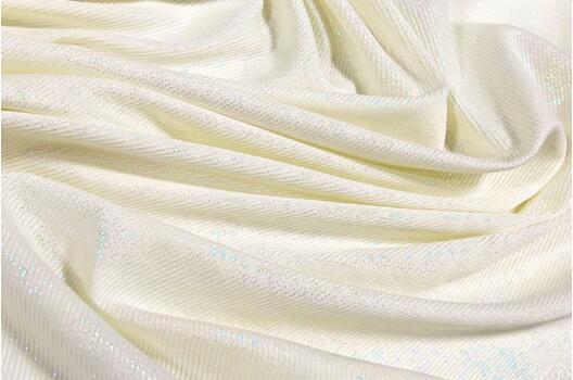 Трикотаж с глиттером GLOSS SHINE, перламутровое молоко, 135 см