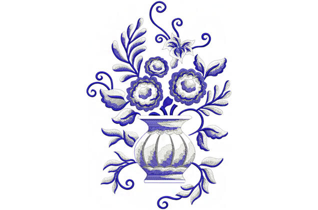 Машинная вышивка, Керамика (рис.1)