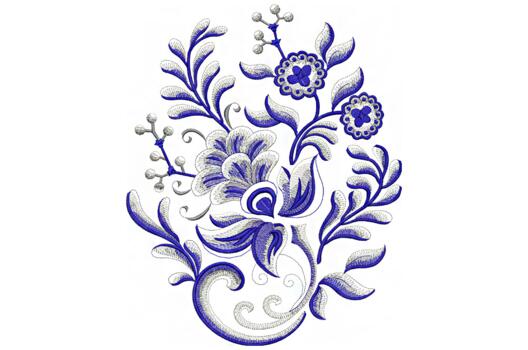 Машинная вышивка, Керамика узор (рис.3)