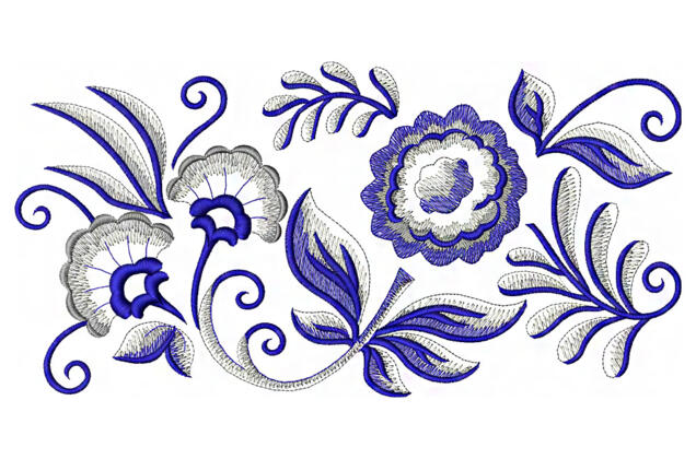 Машинная вышивка, Керамика узор (рис.4)