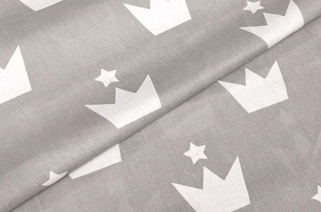 Польский хлопок, Короны на светло-сером, 160 см 2