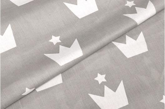 Польский хлопок, Короны на светло-сером, 160 см