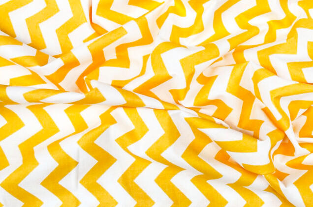 Польский хлопок, Зигзаг желто-белый, 160 см Польский хлопок, Зигзаг желто-белый, 160 см