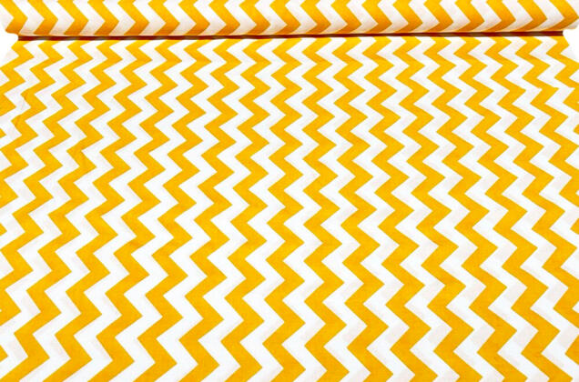 Польский хлопок, Зигзаг желто-белый, 160 см 1 Польский хлопок, Зигзаг желто-белый, 160 см 1