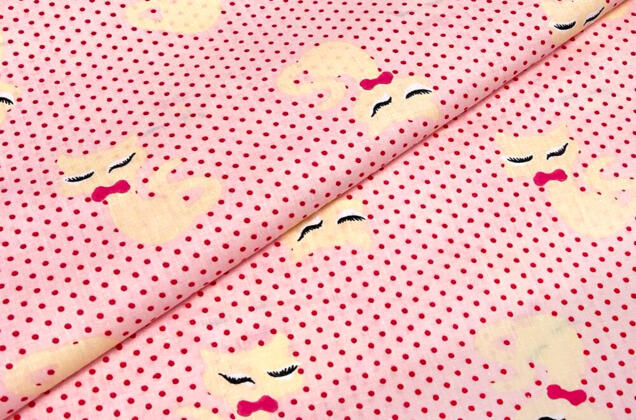 Польский хлопок, Котики с ресничками, 160 см 1