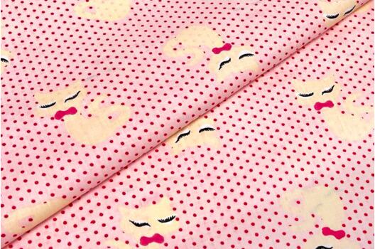 Польский хлопок, Котики с ресничками, 160 см