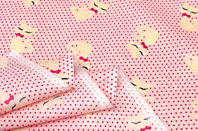 Польский хлопок, Котики с ресничками, 160 см 3