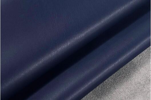 Искусственная кожа на замше, темно-синяя