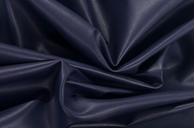Искусственная кожа на замше, темно-синяя 2