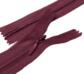 Молния потайная, 60 см цвет: бордовый