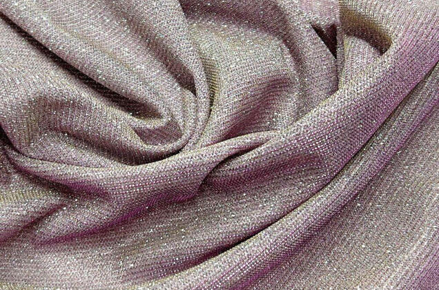 Трикотаж с глиттером MIRACLE, пудра