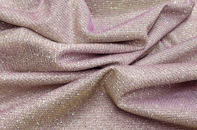 Трикотаж с глиттером MIRACLE, пудра 1