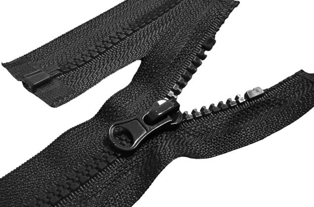 Молния пластиковая трактор FURNI, 75 см, тип 5, разъемная, черная (322)