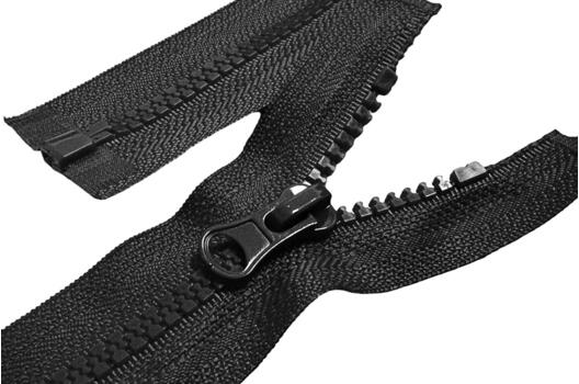 Молния пластиковая трактор FURNI, 75 см, тип 5, разъемная, черная (322)