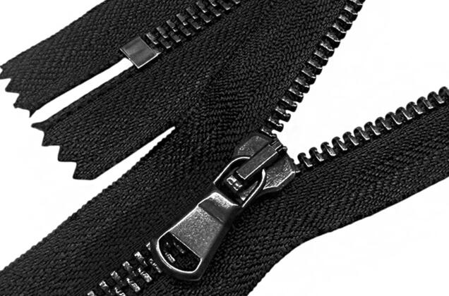 Молния металл FURNI (6M CE матовый), 18 см, тип 5, неразъемная, черная/черный (BO)