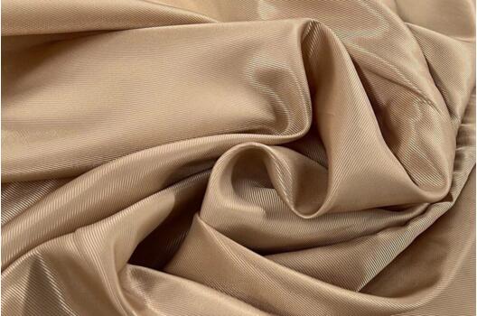 Подкладочная ткань с вискозой (6010L/ 7110) в рубчик, бежевая