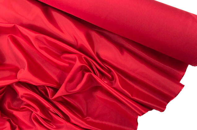 Подкладочная ткань с вискозой (6010L/ 7380) в рубчик, красная