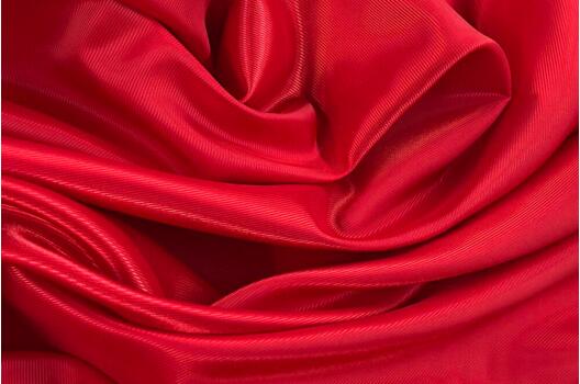 Подкладочная ткань с вискозой (6010L/ 7380) в рубчик, красная