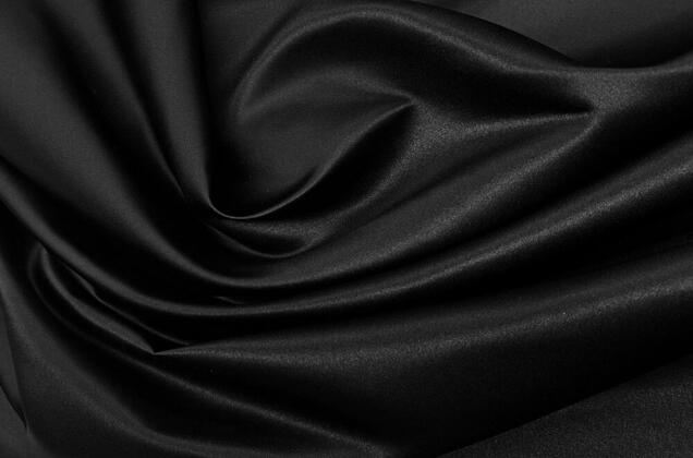 Свадебный сатин (корсетный атлас), черный, Тайвань 2