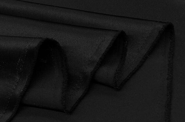 Свадебный сатин (корсетный атлас), черный, Тайвань 3